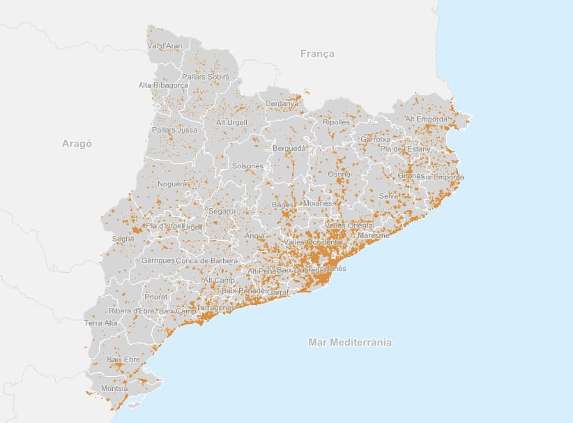 Projecte Tesem Mapa urbanístico Cataluña